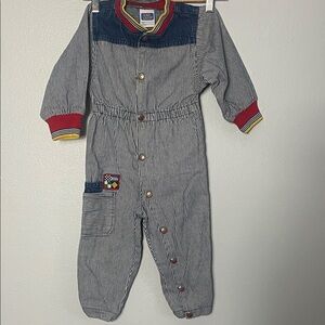 Levi’s Vintage Toddler Denim Pinstripe Romper Size 3T
